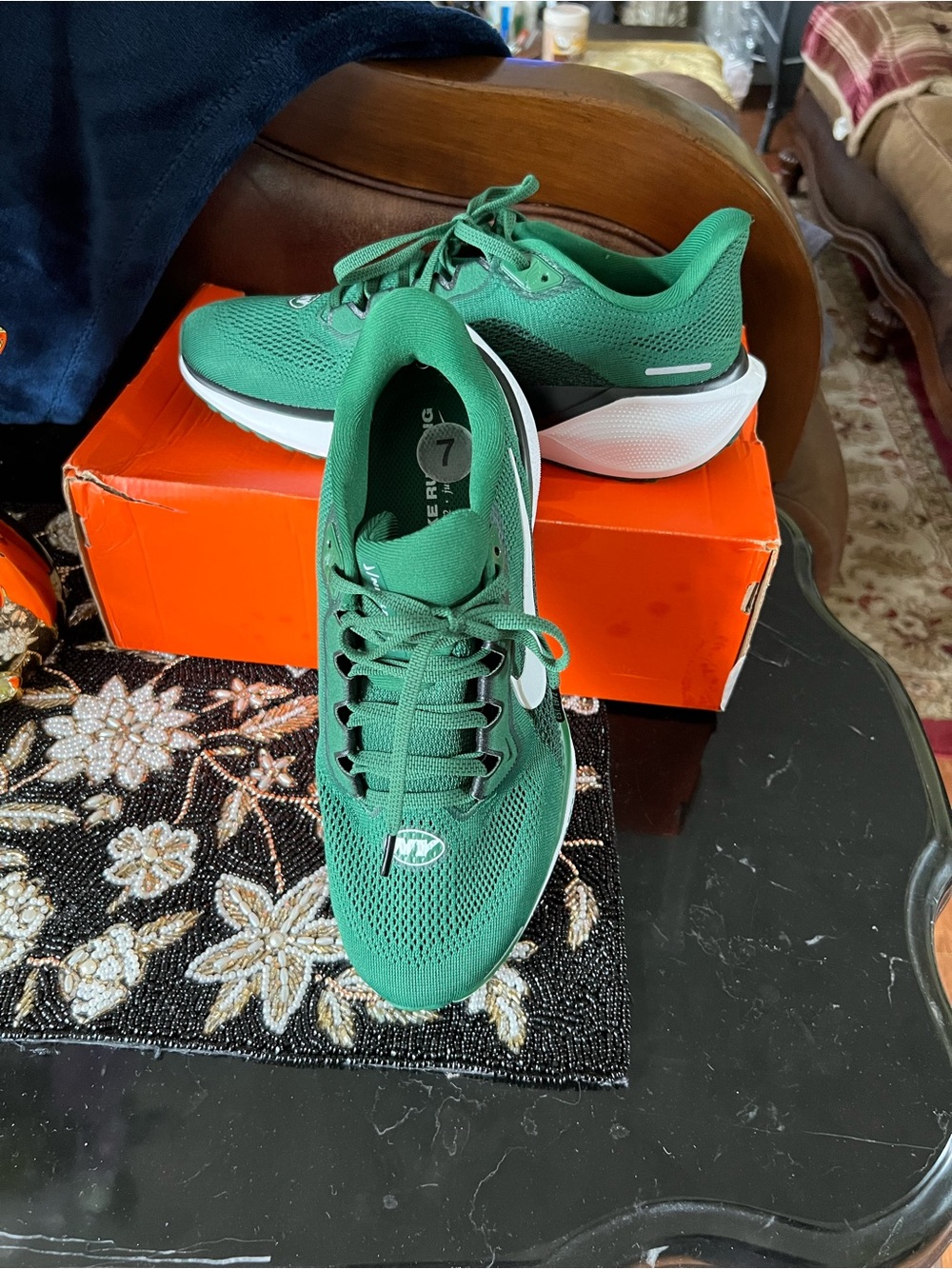 Nike Green and White Men’s Running Shoes